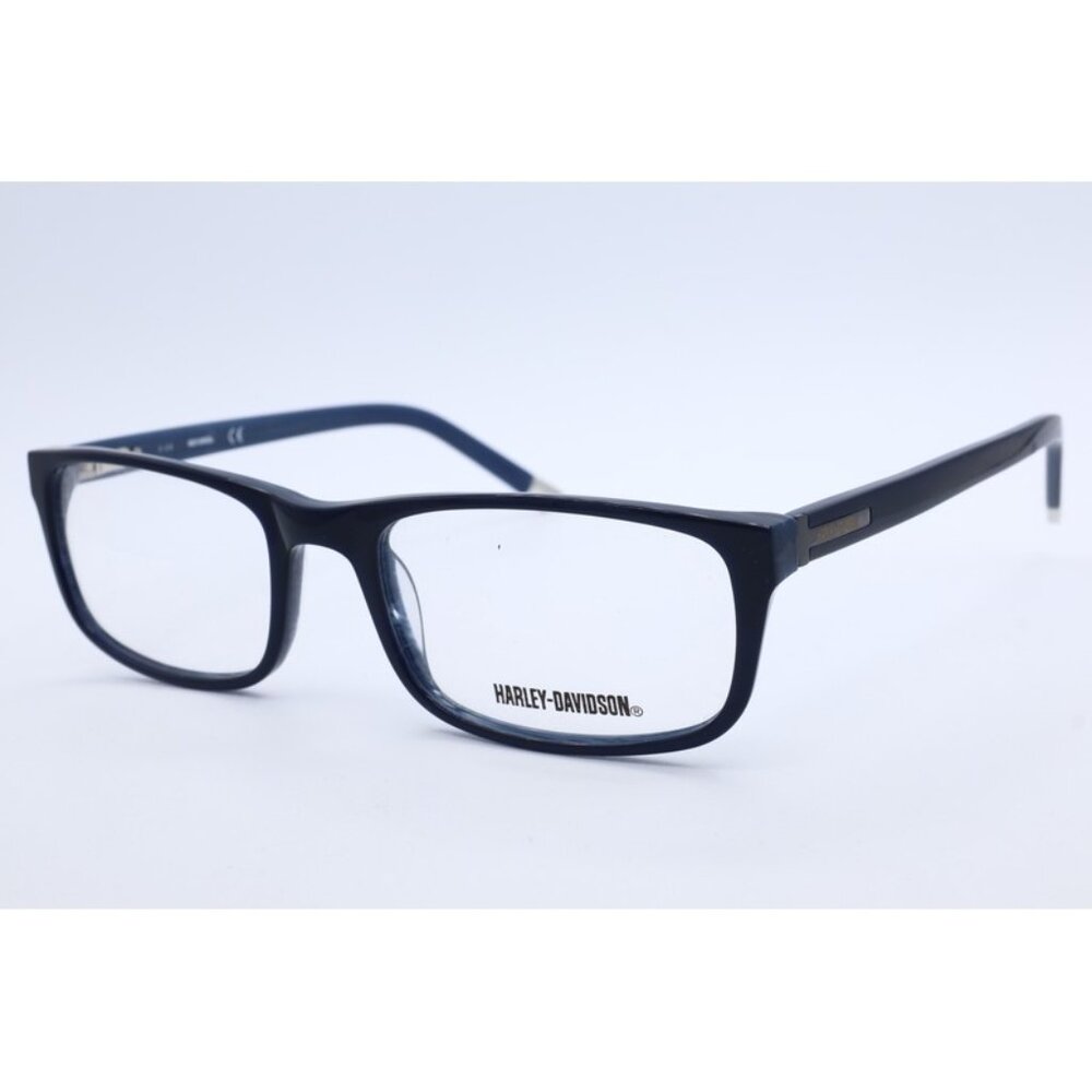 HARLEY-DAVIDSON HD 458 NV Rectangle Matte Blue Eyeglasses Clear Lenses 57mm